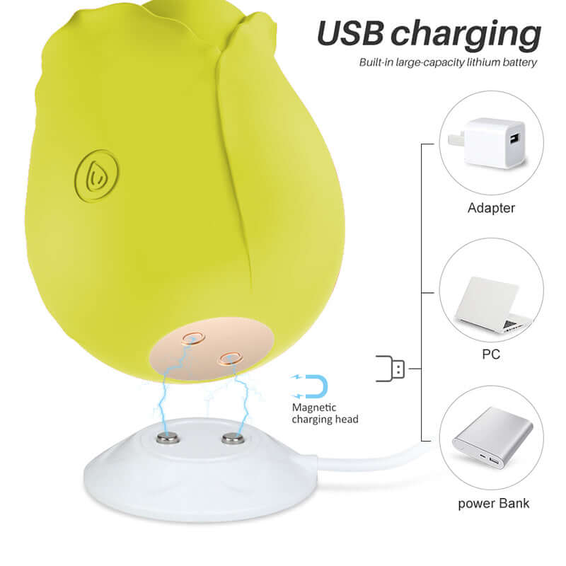 Yellow Rose Toy USB Magnetic Charging