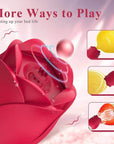 Weibliches Rosenspielzeug, Klitoris-Nippel-Stimulator-G-Punkt-Vibrator mit 9 Klopfmodi