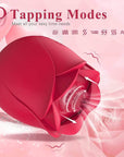 Female Rose Toy, Clitoral Nipple Stimulator-G spot Vibrator with 9 Tapping Modes