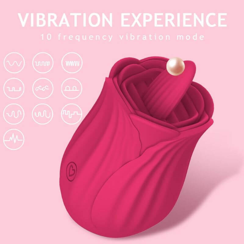 Rose Toy Thick Tongue Vibrator