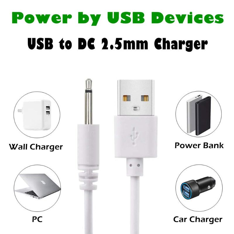 USB to DC 2.5mm Charger For Rose Toy