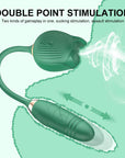 Green rose function diagram showing an open suction head and connected rounded cylindrical end with back-and-forth motion arrows