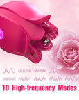 Rose massager central contact point with a chart of ten vibration patterns