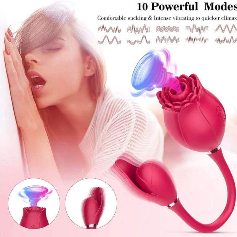 Rose Toy Deluxe | 10 Suction Modes and 10 Vibrating Patterns RoseZoe Rose Toy Deluxe | 10 Suction Modes and 10 Vibrating Patterns RoseZoe