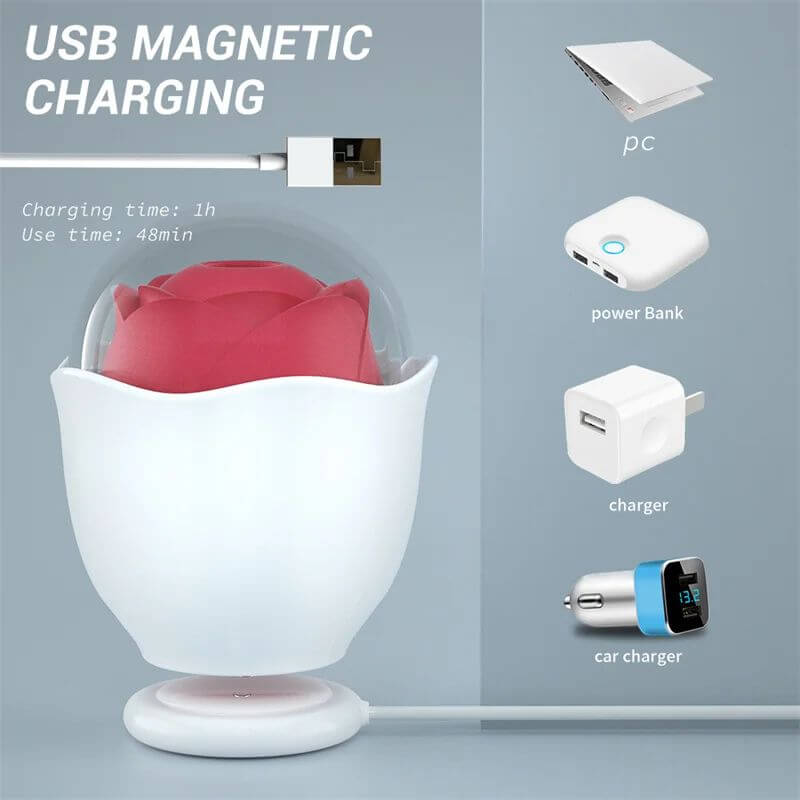 Rose Suck Toy USB Magnetic Charging