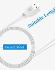 White independent-head Rose Toy charging cable labeled 85 cm or approximately 2.8 feet long