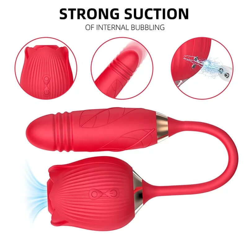 Rose Toy Extendo Sucking version illustration showing open flower head, connected ribbed arm and magnetic charging contacts
